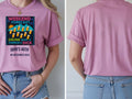 Personalised Banter Tee — azalea tee, front and back view