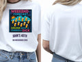 Personalised Banter Tee — white tee, front and back view