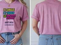 Personalised Banter Tee — azalea tee, front and back view