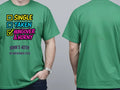 Personalised Banter Tee — irish green tee, front and back view