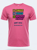Personalised Banter Tee — pink tee, front view