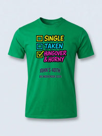 Personalised Banter Tee — irish green tee, front view