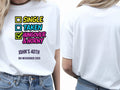 Personalised Banter Tee — white tee, front and back view