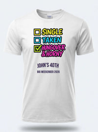 Personalised Banter Tee — white tee, front view