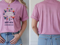 Personalised Banter Tee — azalea tee, front and back view