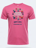 Personalised Banter Tee — pink tee, front view