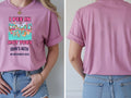 Personalised Banter Tee — azalea tee, front and back view