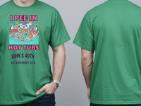 Personalised Banter Tee — irish green tee, front and back view