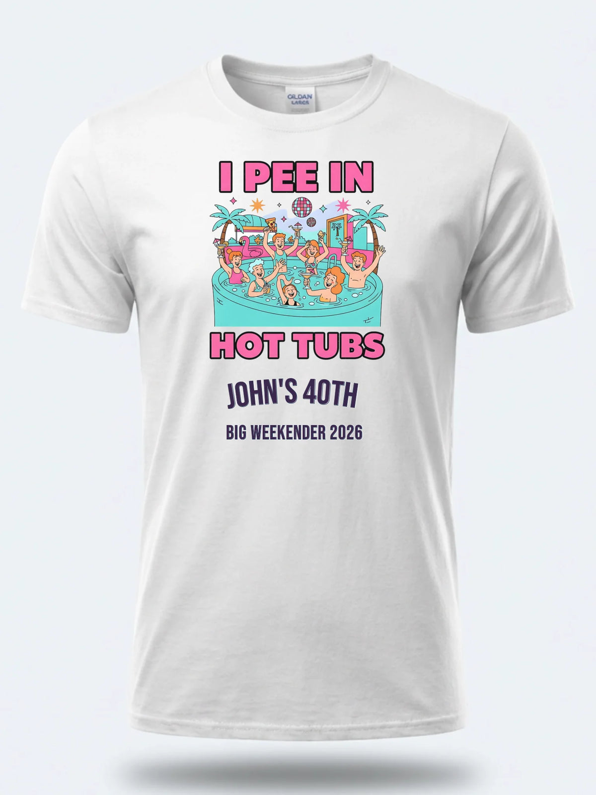 Personalised Banter Tee — white tee, front view