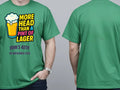 Personalised Banter Tee — irish green tee, front and back view