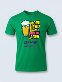 Personalised Banter Tee — irish green tee, front view