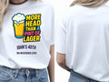 Personalised Banter Tee — white tee, front and back view