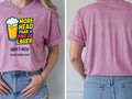 Personalised Banter Tee — azalea tee, front and back view