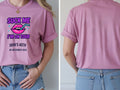 Personalised Banter Tee — azalea tee, front and back view