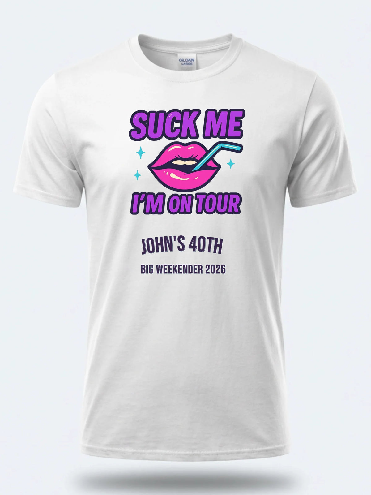 Personalised Banter Tee — white tee, front view