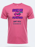 Personalised Banter Tee — pink tee, front view
