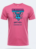 Personalised Banter Tee — pink tee, front view