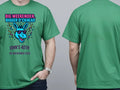 Personalised Banter Tee — irish green tee, front and back view
