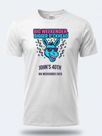 Personalised Banter Tee — white tee, front view