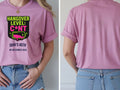 Personalised Banter Tee — azalea tee, front and back view