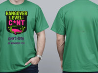 Personalised Banter Tee — irish green tee, front and back view
