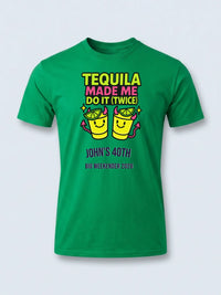 Personalised Banter Tee — irish green tee, front view