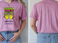 Personalised Banter Tee — azalea tee, front and back view