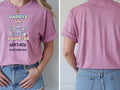Personalised Banter Tee — azalea tee, front and back view