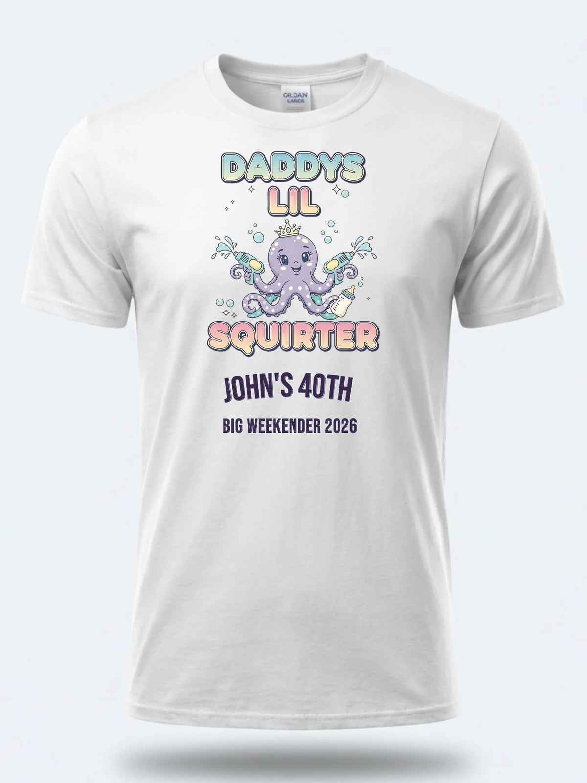 Personalised Banter Tee — white tee, front view