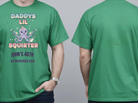 Personalised Banter Tee — irish green tee, front and back view