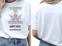 Personalised Banter Tee — white tee, front and back view