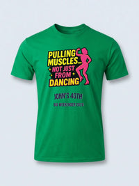 Personalised Banter Tee — irish green tee, front view