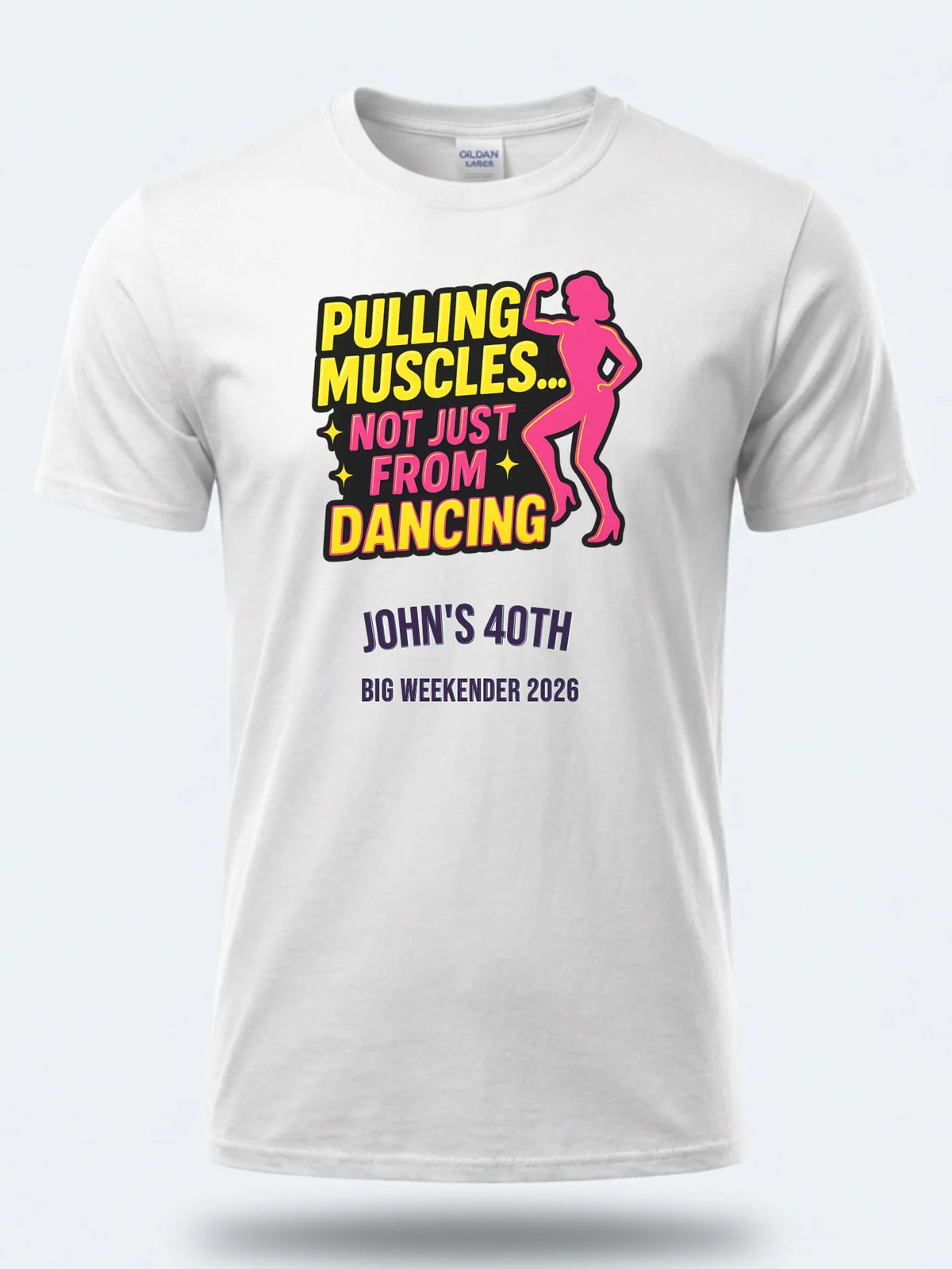 Personalised Banter Tee — white tee, front view