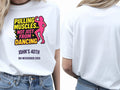 Personalised Banter Tee — white tee, front and back view