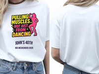 Personalised Banter Tee — white tee, front and back view