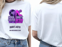Personalised Banter Tee — white tee, front and back view