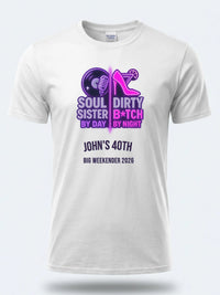 Personalised Banter Tee — white tee, front view