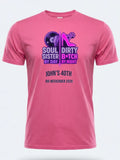 Personalised Banter Tee — pink tee, front view