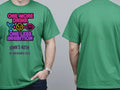 Personalised Banter Tee — irish green tee, front and back view