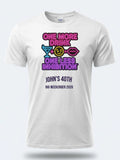 Personalised Banter Tee — white tee, front view