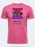 Personalised Banter Tee — pink tee, front view