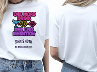 Personalised Banter Tee — white tee, front and back view