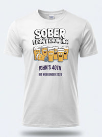 Personalised Banter Tee — white tee, front view