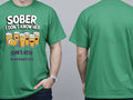 Personalised Banter Tee — irish green tee, front and back view