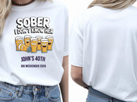 Personalised Banter Tee — white tee, front and back view