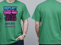 Personalised Banter Tee — irish green tee, front and back view