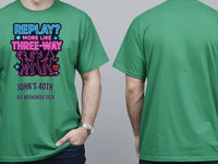 Personalised Banter Tee — irish green tee, front and back view