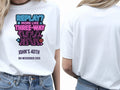 Personalised Banter Tee — white tee, front and back view