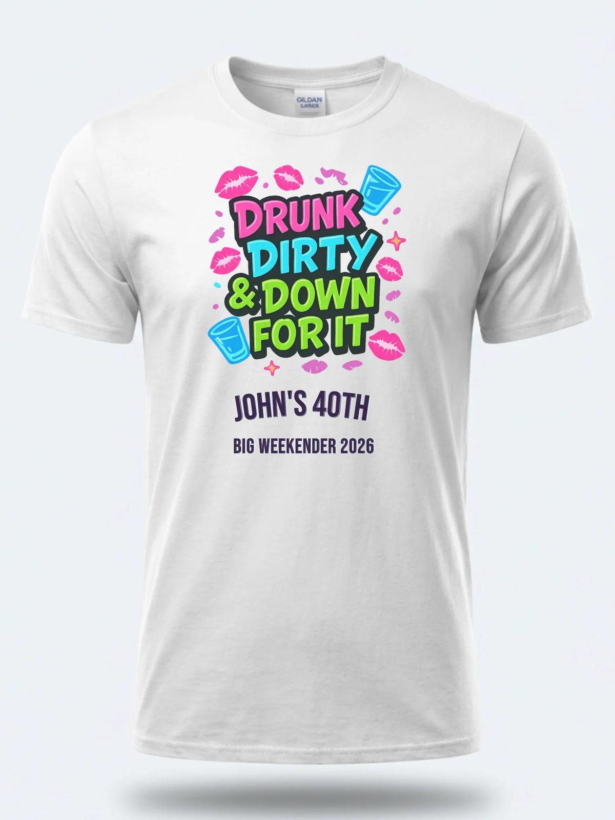 Personalised Banter Tee — white tee, front view