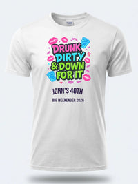 Personalised Banter Tee — white tee, front view